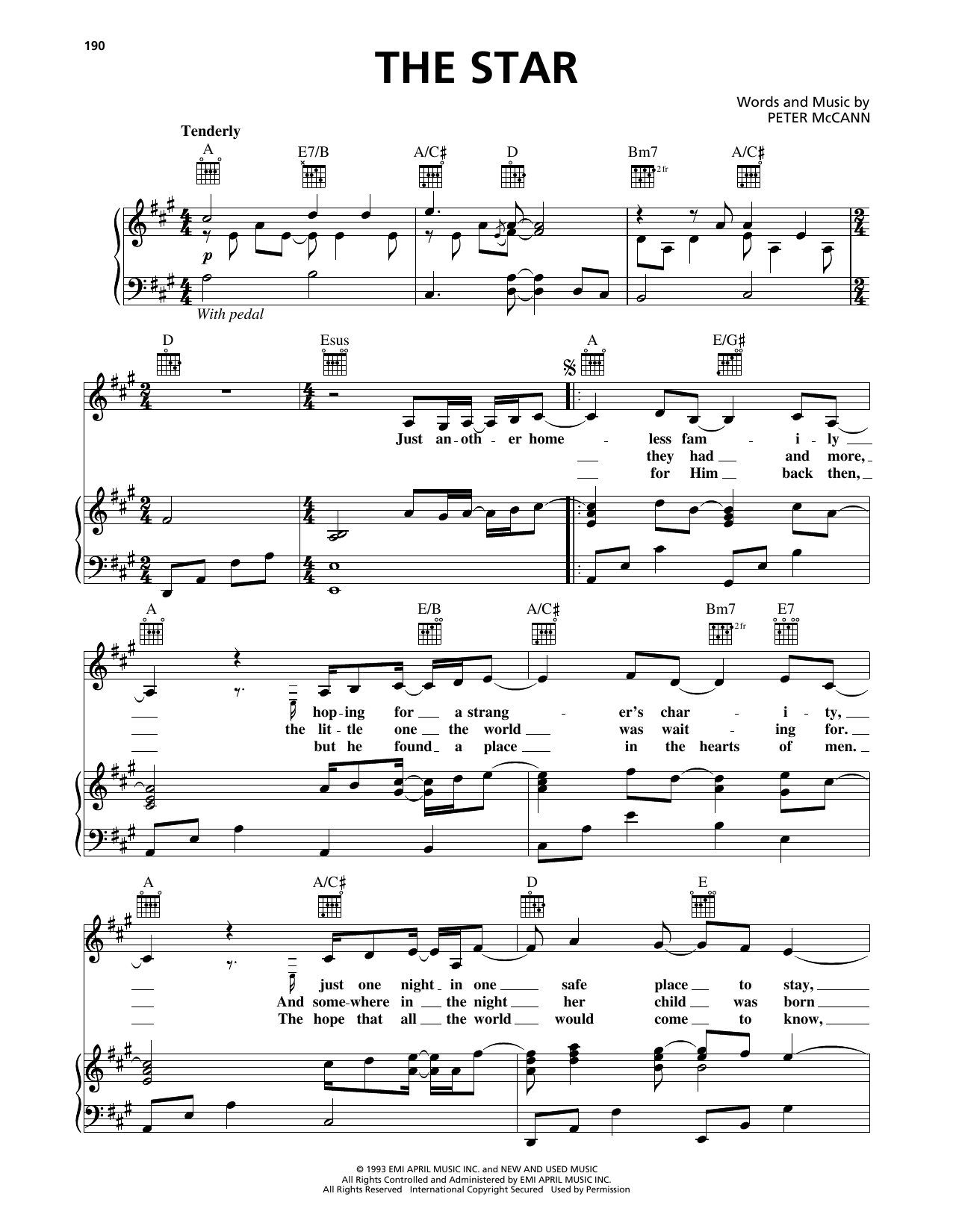 Download Kathy Mattea The Star Sheet Music and learn how to play Piano, Vocal & Guitar Chords (Right-Hand Melody) PDF digital score in minutes
