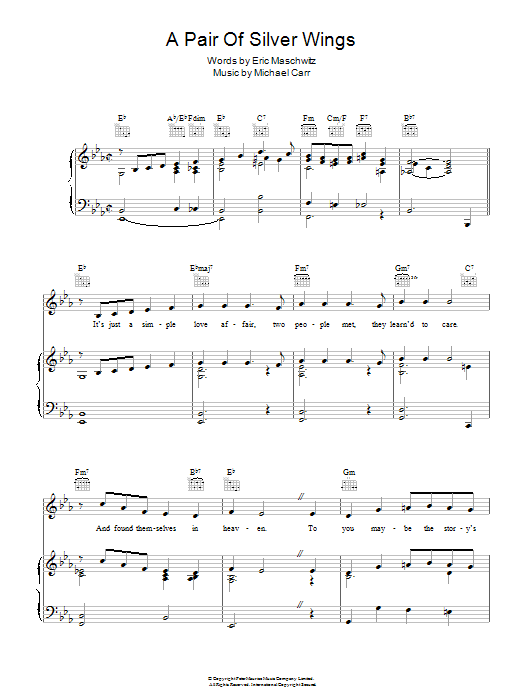 Download Kay Kyser A Pair Of Silver Wings Sheet Music and learn how to play Piano, Vocal & Guitar (Right-Hand Melody) PDF digital score in minutes