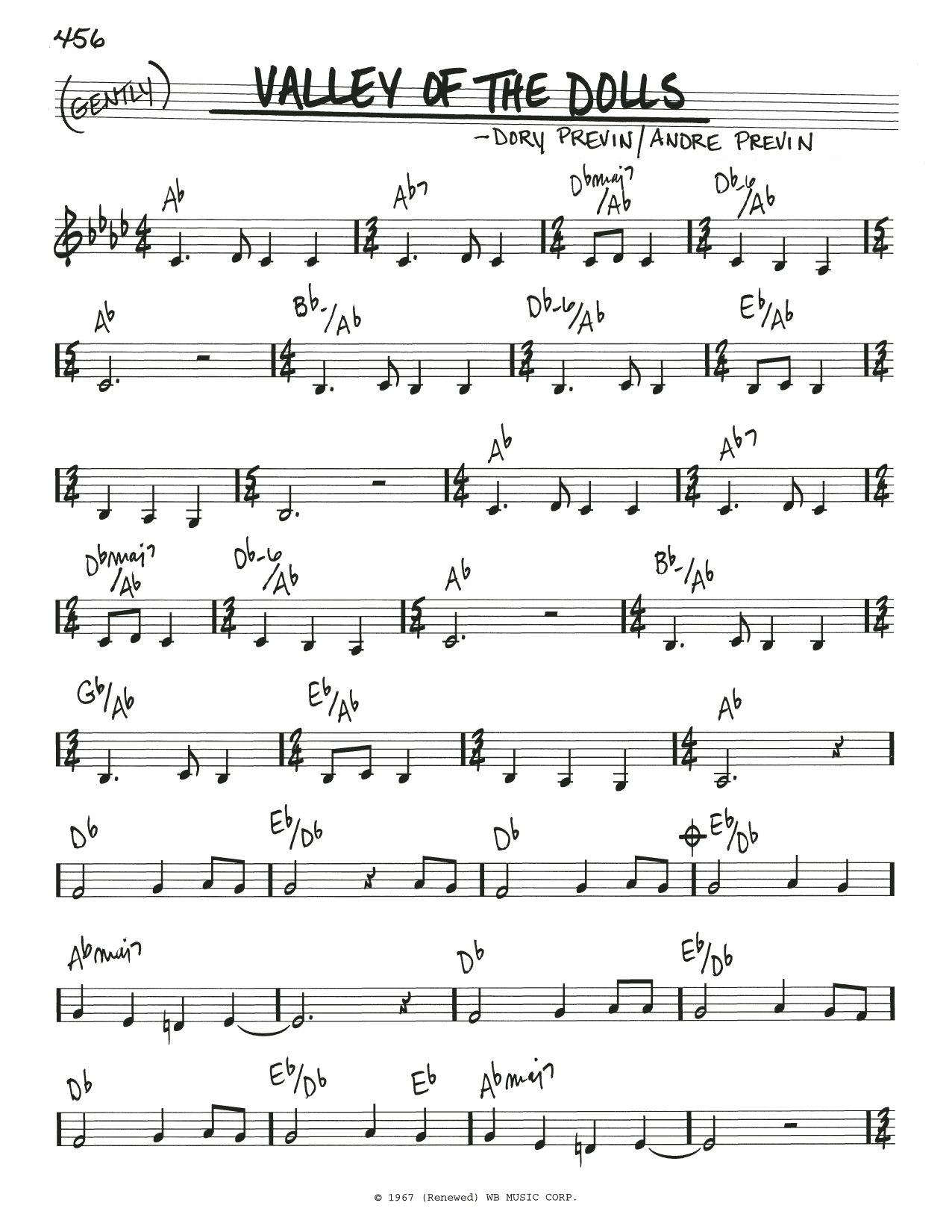 Download k.d. lang Valley Of The Dolls Sheet Music and learn how to play Real Book – Melody & Chords PDF digital score in minutes