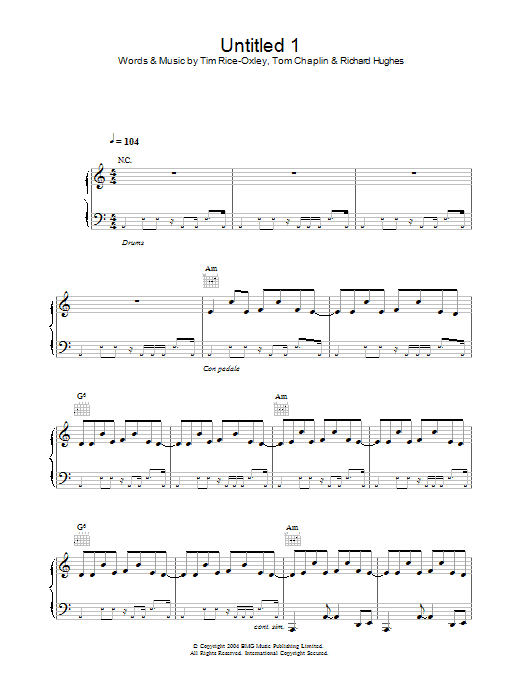 Download Keane Untitled I Sheet Music and learn how to play Violin PDF digital score in minutes