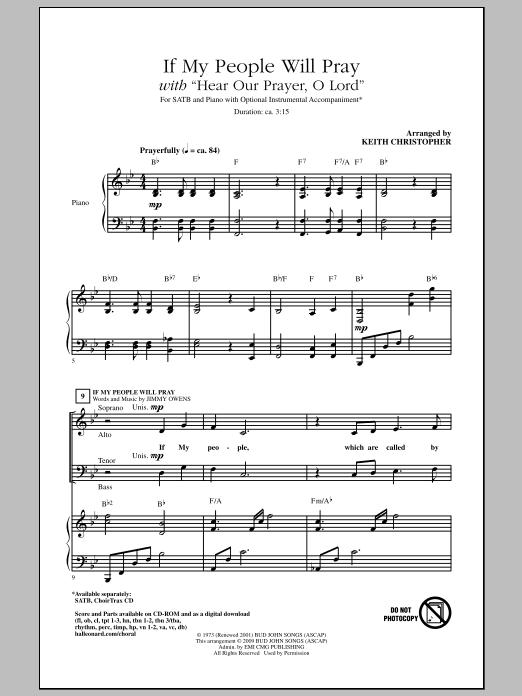 Download Keith Christopher If My People Will Pray Sheet Music and learn how to play SATB Choir PDF digital score in minutes