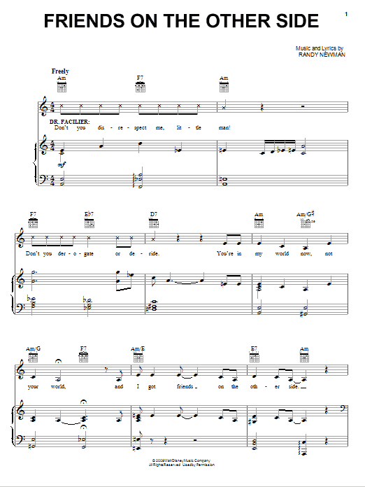 Download Keith David Friends On The Other Side Sheet Music and learn how to play Piano, Vocal & Guitar (Right-Hand Melody) PDF digital score in minutes