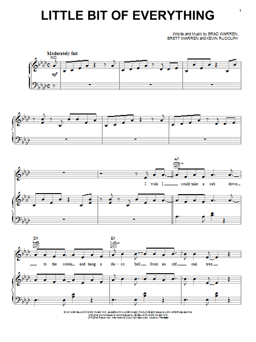 Download Keith Urban Little Bit Of Everything Sheet Music and learn how to play Lyrics & Chords PDF digital score in minutes