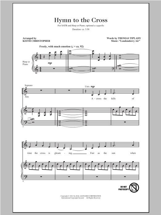 Keith Christopher Hymn To The Cross Sheet Music Notes Chords Satb Download Concert 921 Pdf