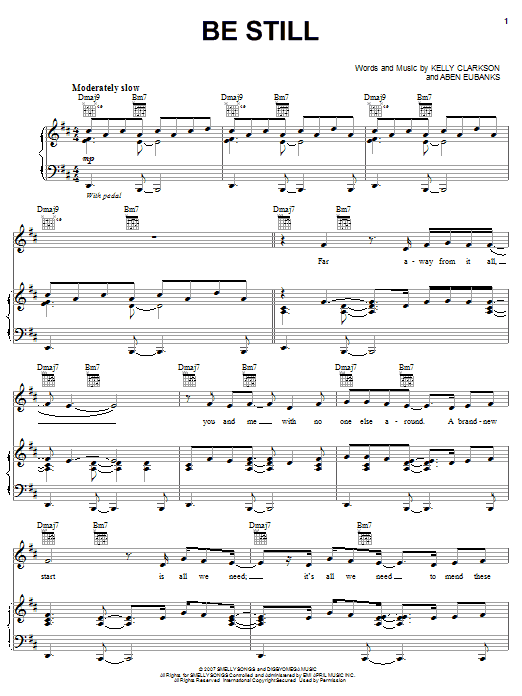 Download Kelly Clarkson Be Still Sheet Music and learn how to play Easy Piano PDF digital score in minutes