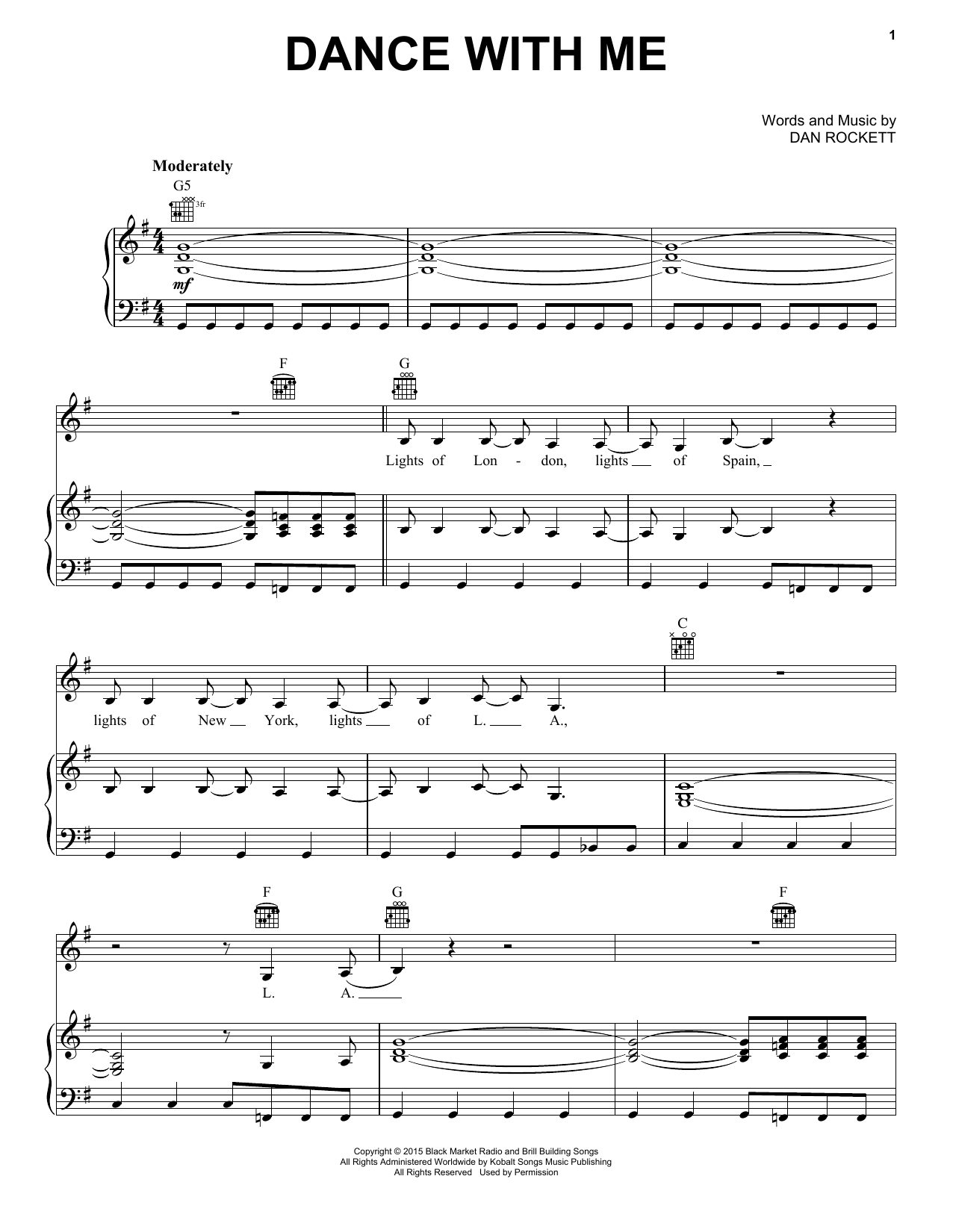 Download Kelly Clarkson Dance With Me Sheet Music and learn how to play Piano, Vocal & Guitar (Right-Hand Melody) PDF digital score in minutes