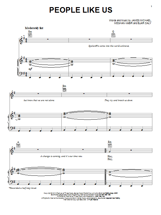 Download Kelly Clarkson People Like Us Sheet Music and learn how to play Lyrics & Chords PDF digital score in minutes
