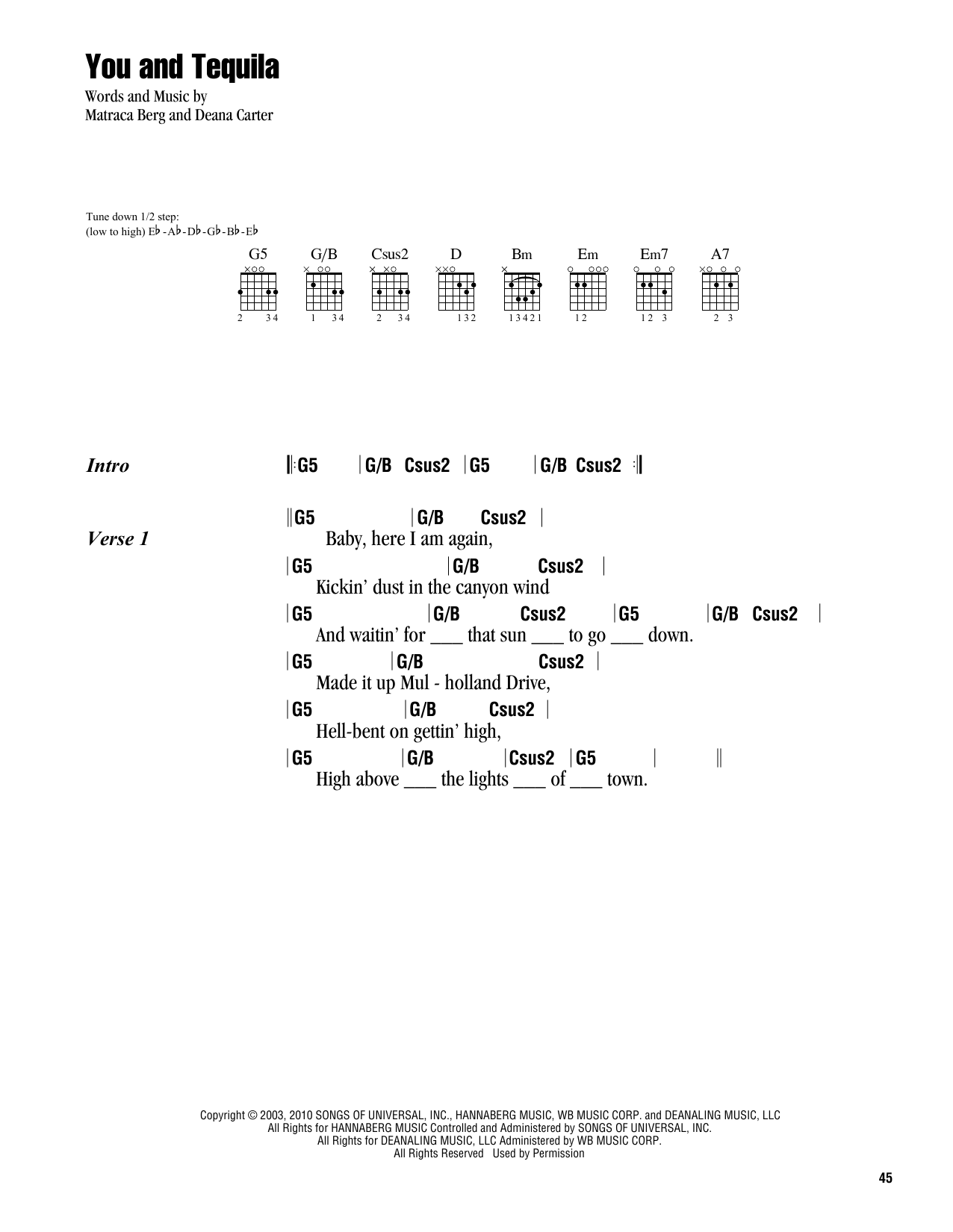 Download Kenny Chesney featuring Grace Potter You And Tequila Sheet Music and learn how to play Lyrics & Chords PDF digital score in minutes