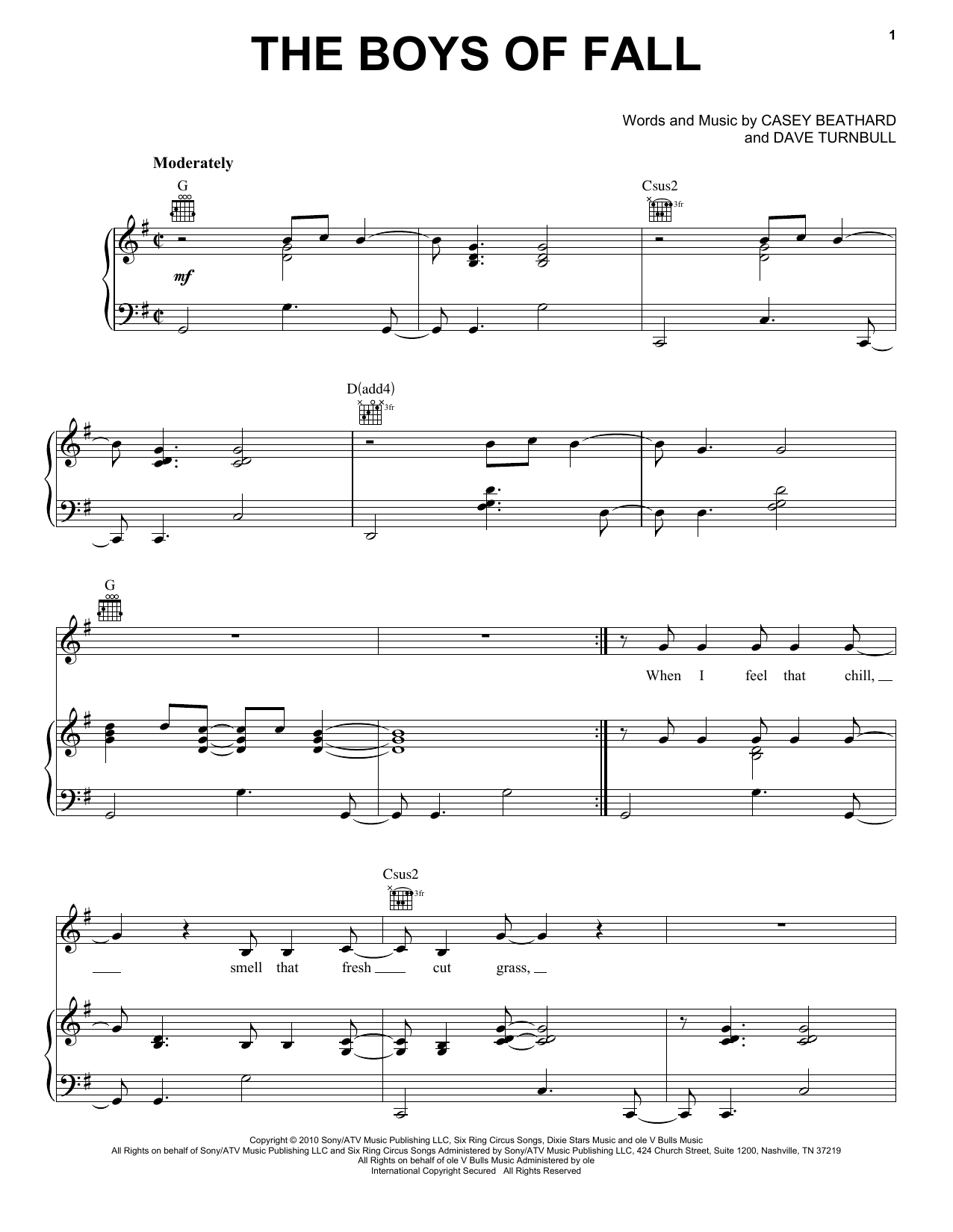 Download Kenny Chesney The Boys Of Fall Sheet Music and learn how to play Easy Guitar Tab PDF digital score in minutes