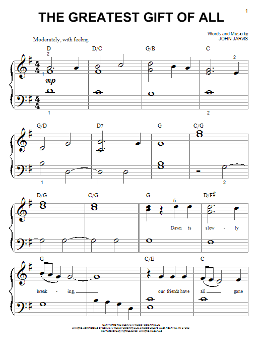Download Kenny Rogers and Dolly Parton The Greatest Gift Of All Sheet Music and learn how to play Tenor Saxophone PDF digital score in minutes