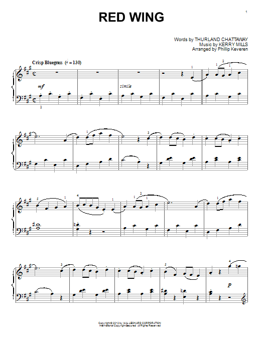 Download Phillip Keveren Red Wing Sheet Music and learn how to play Piano PDF digital score in minutes