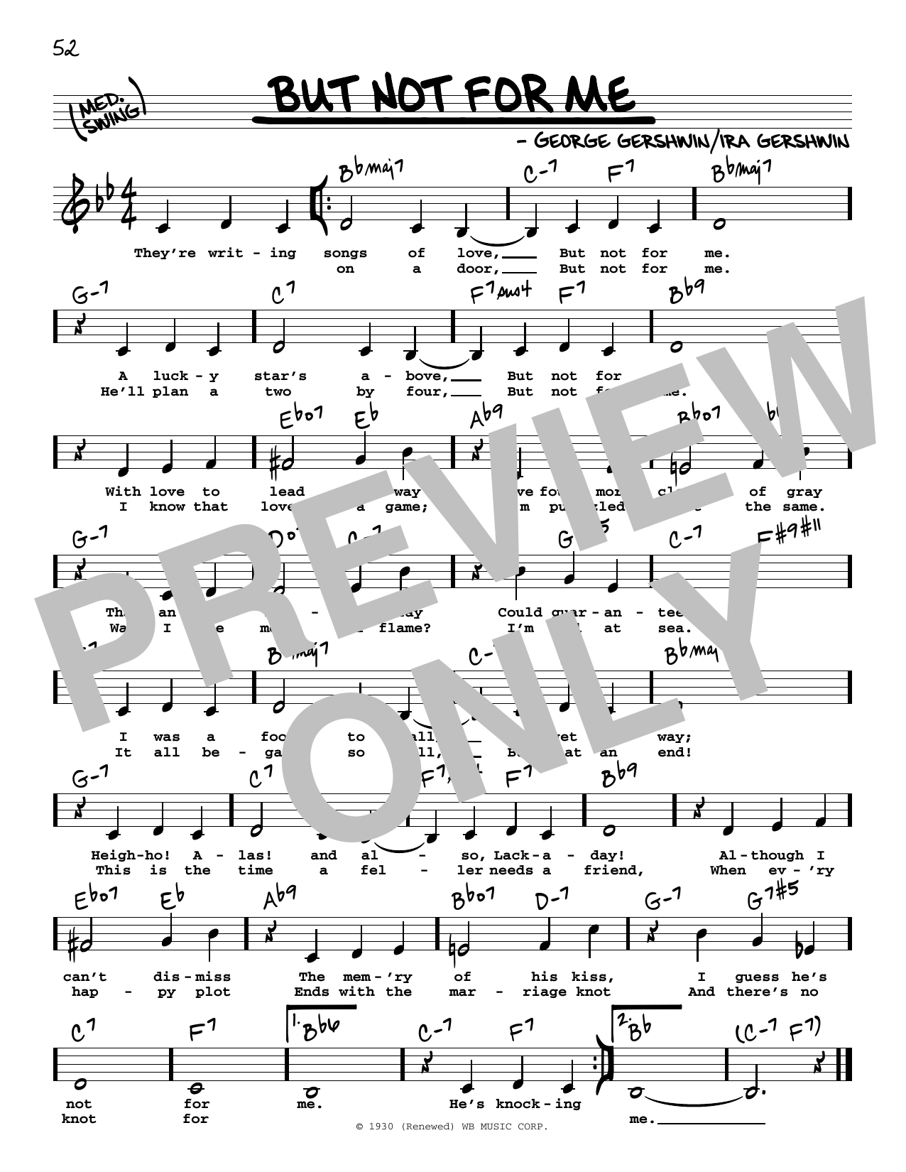 Download Ketty Lester But Not For Me (Low Voice) Sheet Music and learn how to play Real Book – Melody, Lyrics & Chords PDF digital score in minutes