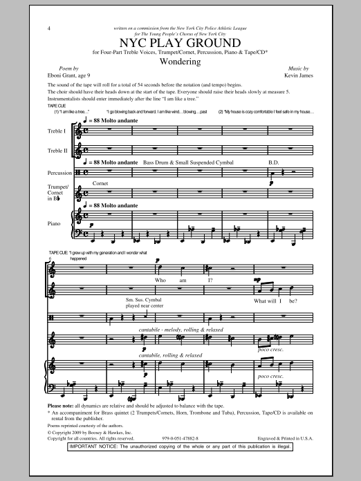 Download Kevin James NYC Play Ground Sheet Music and learn how to play 2-Part Choir PDF digital score in minutes