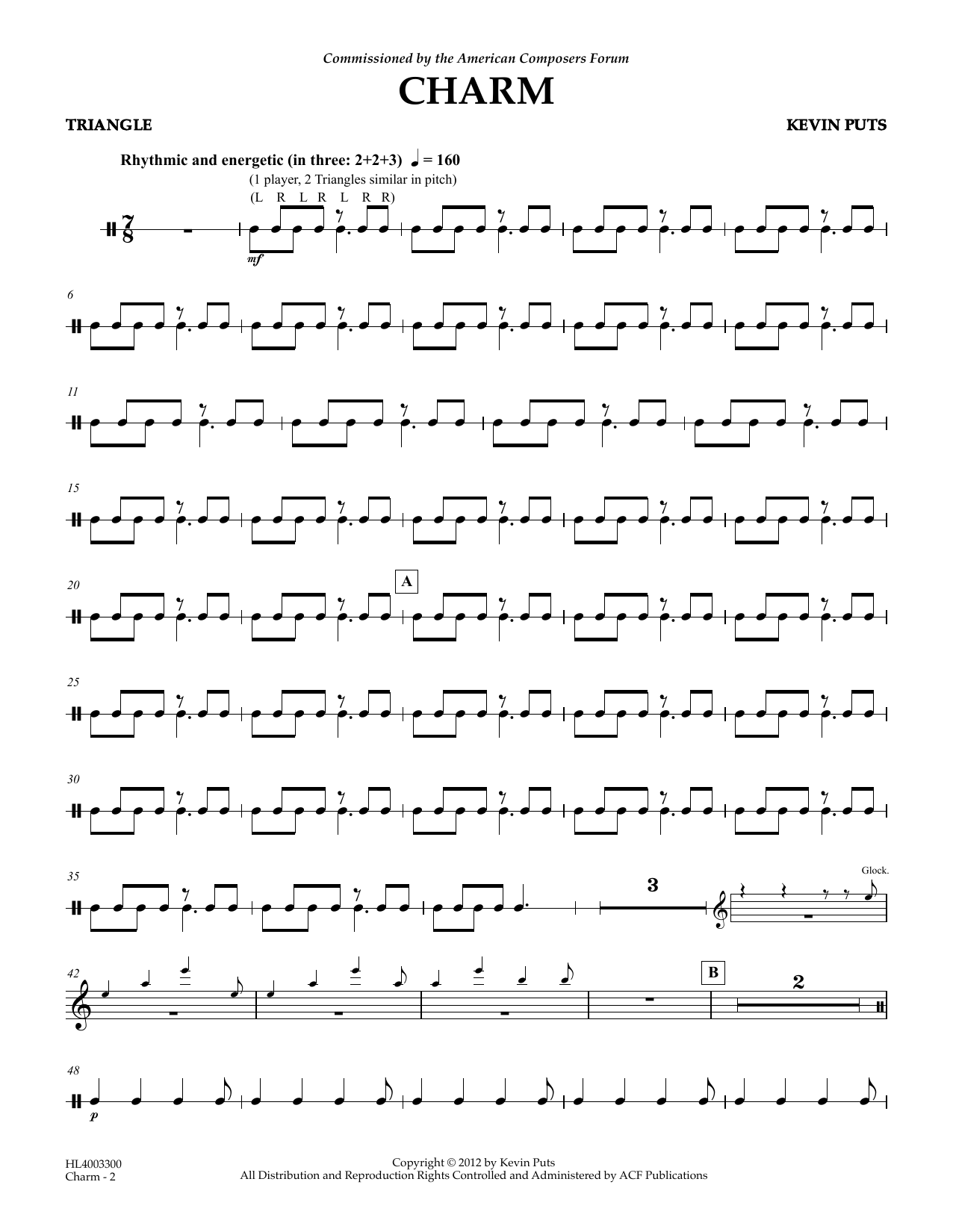 Download Kevin Puts Charm - Triangle Sheet Music and learn how to play Concert Band PDF digital score in minutes