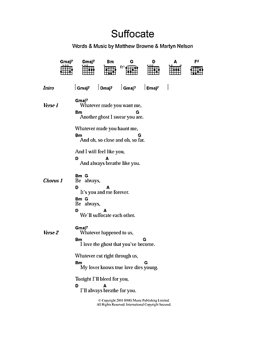 Download King Adora Suffocate Sheet Music and learn how to play Lyrics & Chords PDF digital score in minutes