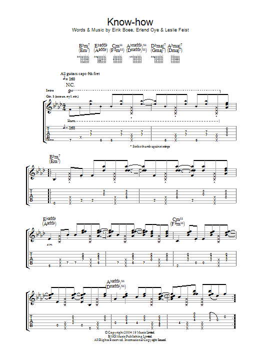 Download Kings Of Convenience Know-How Sheet Music and learn how to play Guitar Tab PDF digital score in minutes