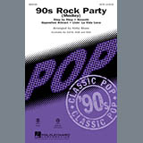 Download or print Kirby Shaw 90's Rock Party (Medley) Sheet Music Printable PDF -page score for Rock / arranged SATB SKU: 91536.