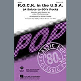 Download or print Kirby Shaw R.O.C.K. In The U.S.A. (A Salute To 60's Rock) Sheet Music Printable PDF -page score for Rock / arranged SATB SKU: 98674.