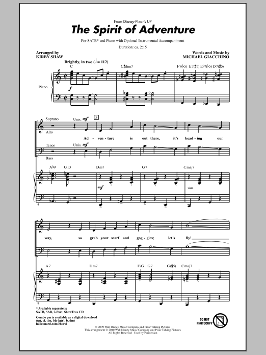 Download Kirby Shaw The Spirit Of Adventure Sheet Music and learn how to play 2-Part Choir PDF digital score in minutes