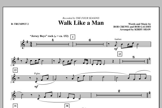 Download Kirby Shaw Walk Like A Man - Bb Trumpet 2 Sheet Music and learn how to play Choir Instrumental Pak PDF digital score in minutes