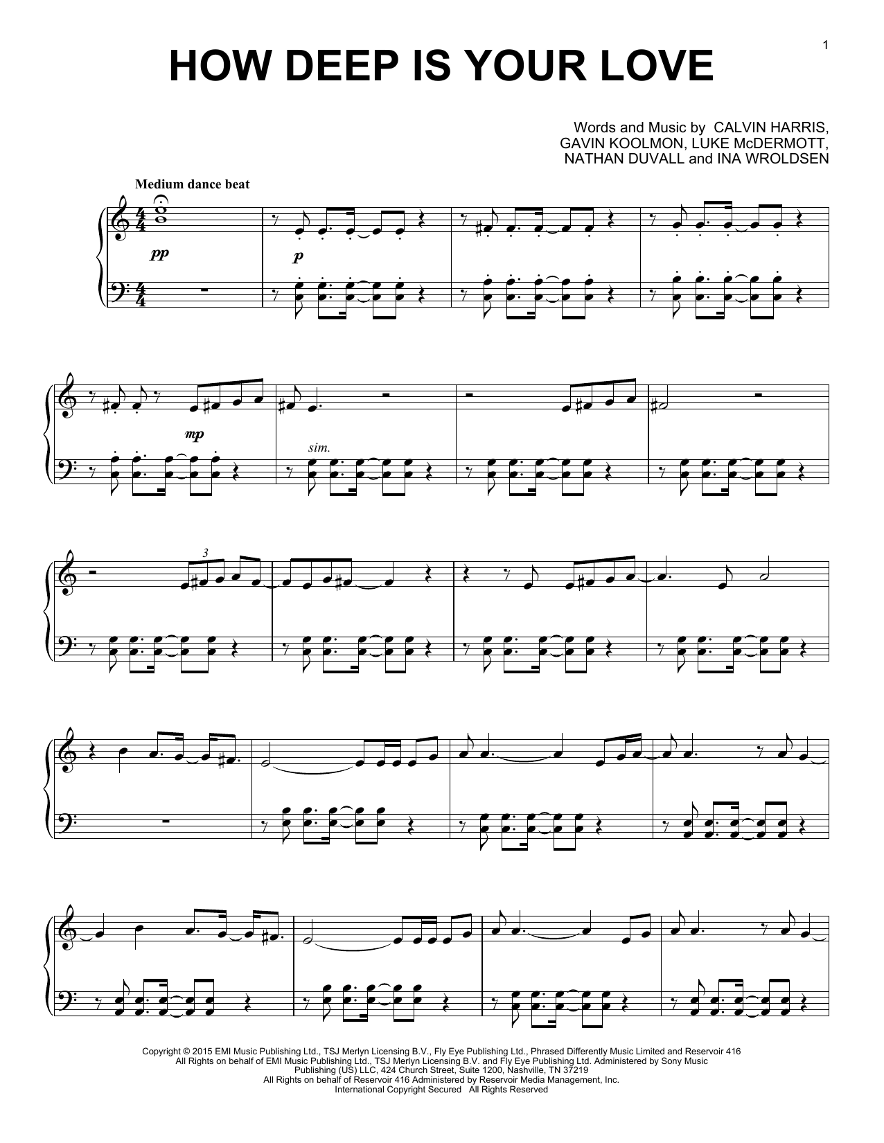 Download Kiris Houston How Deep Is Your Love (from the Netflix series Bridgerton) Sheet Music and learn how to play Piano Solo PDF digital score in minutes