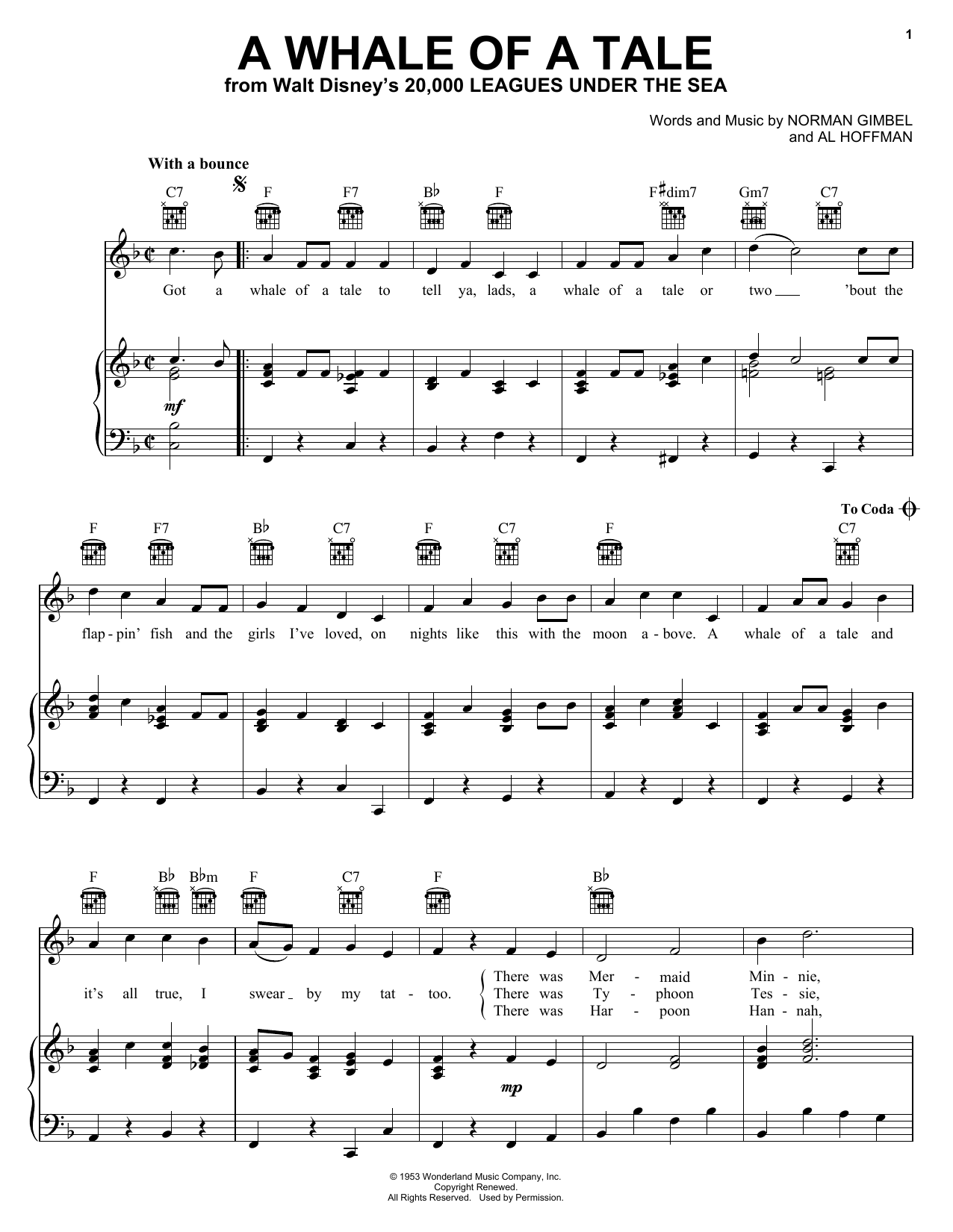 Download Al Hoffman A Whale Of A Tale Sheet Music and learn how to play Harmonica PDF digital score in minutes