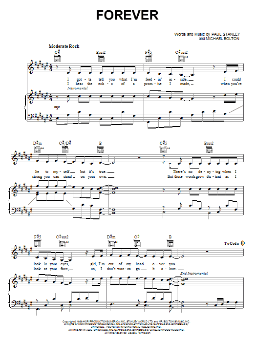 Download KISS Forever Sheet Music and learn how to play Guitar Tab PDF digital score in minutes