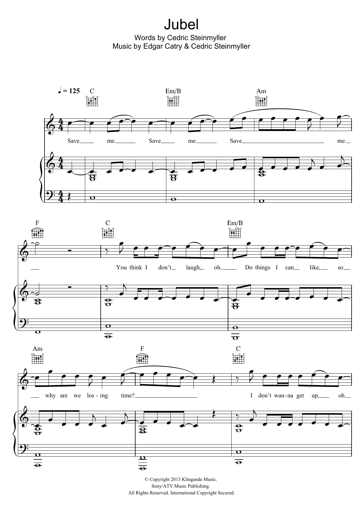 Download Klingande Jubel Sheet Music and learn how to play Piano, Vocal & Guitar (Right-Hand Melody) PDF digital score in minutes