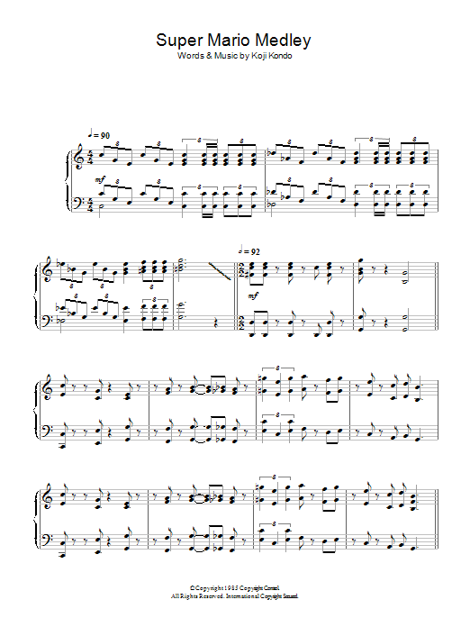 Download Koji Kondo Super Mario Bros Theme Sheet Music and learn how to play Piano Solo PDF digital score in minutes