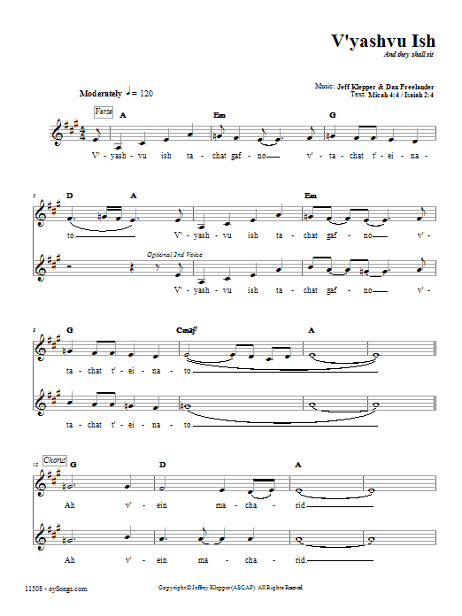 Download Kol B'seder V'yashvu Ish Sheet Music and learn how to play Melody Line, Lyrics & Chords PDF digital score in minutes