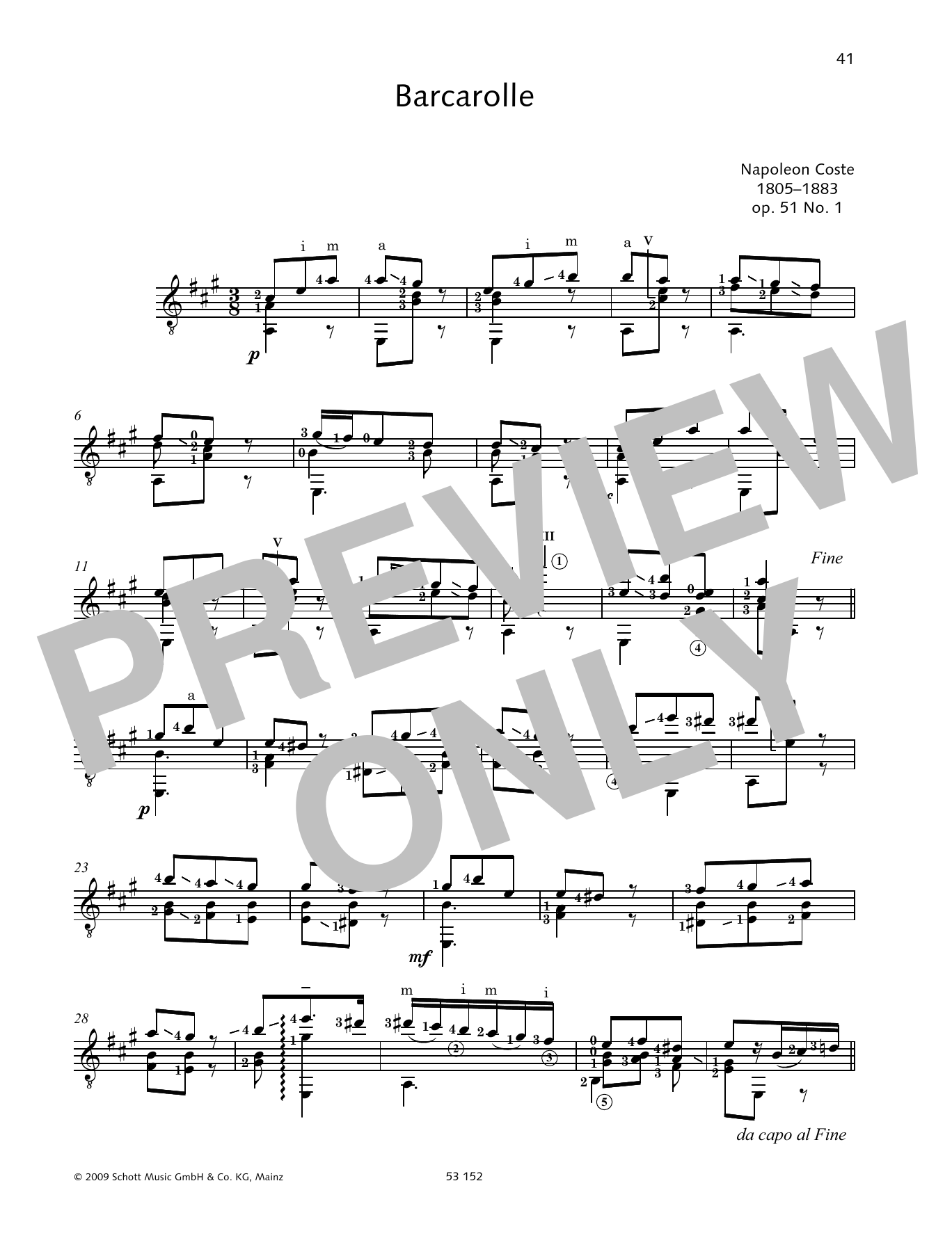 Download Konrad Ragossnig Barcarolle Sheet Music and learn how to play Solo Guitar PDF digital score in minutes