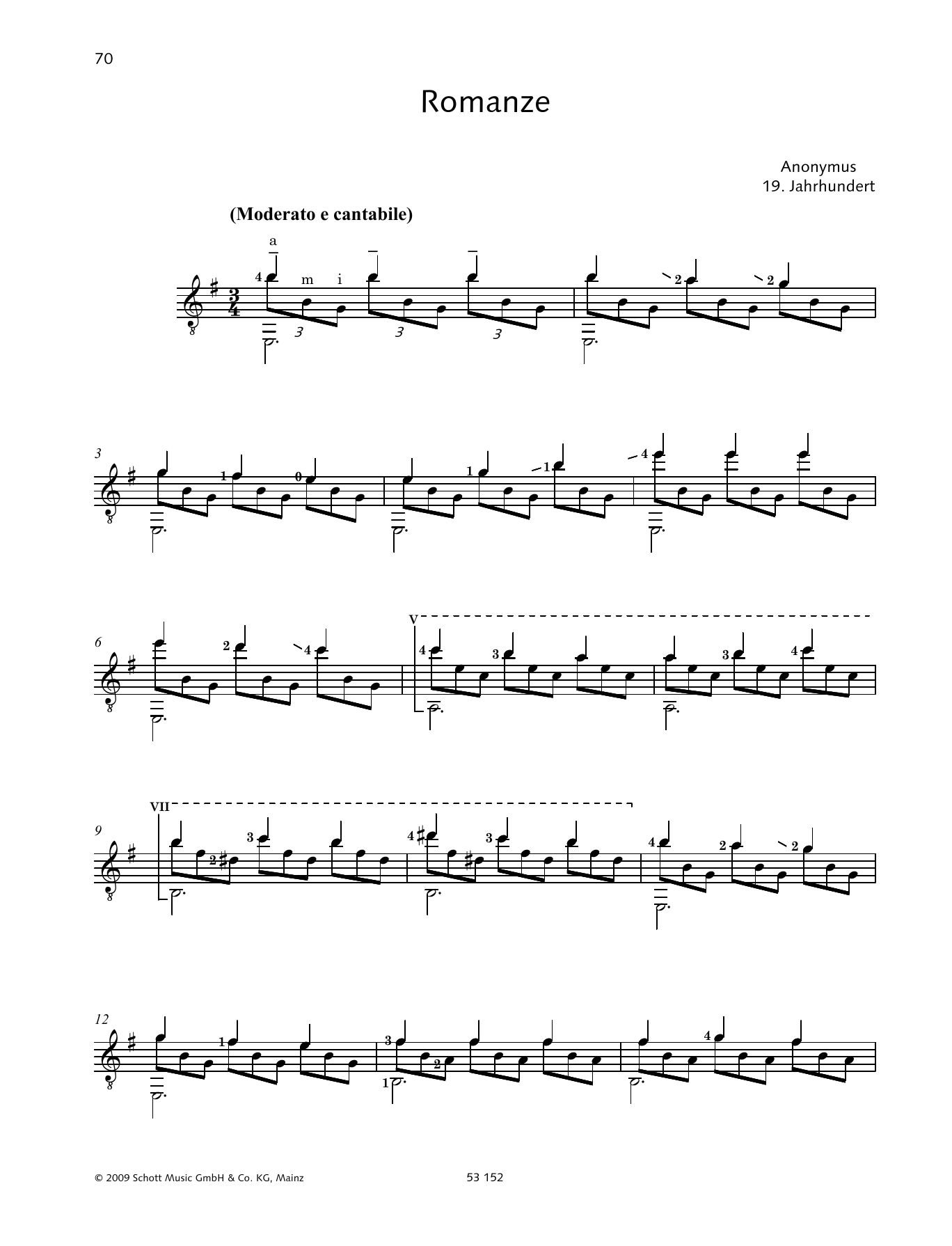 Download Konrad Ragossnig Romanze Sheet Music and learn how to play Solo Guitar PDF digital score in minutes