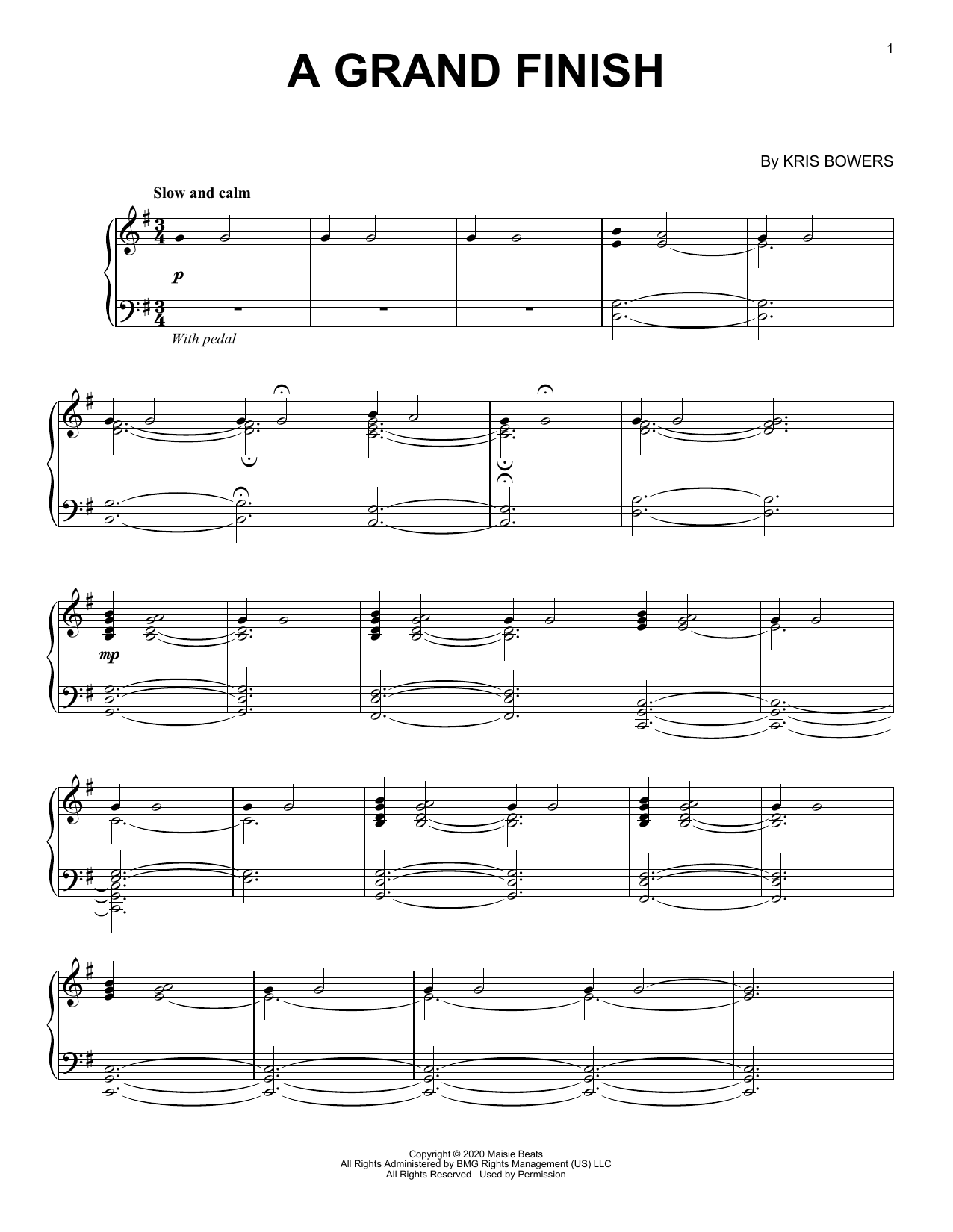 Download Kris Bowers A Grand Finish (from the Netflix series Bridgerton) Sheet Music and learn how to play Piano Solo PDF digital score in minutes