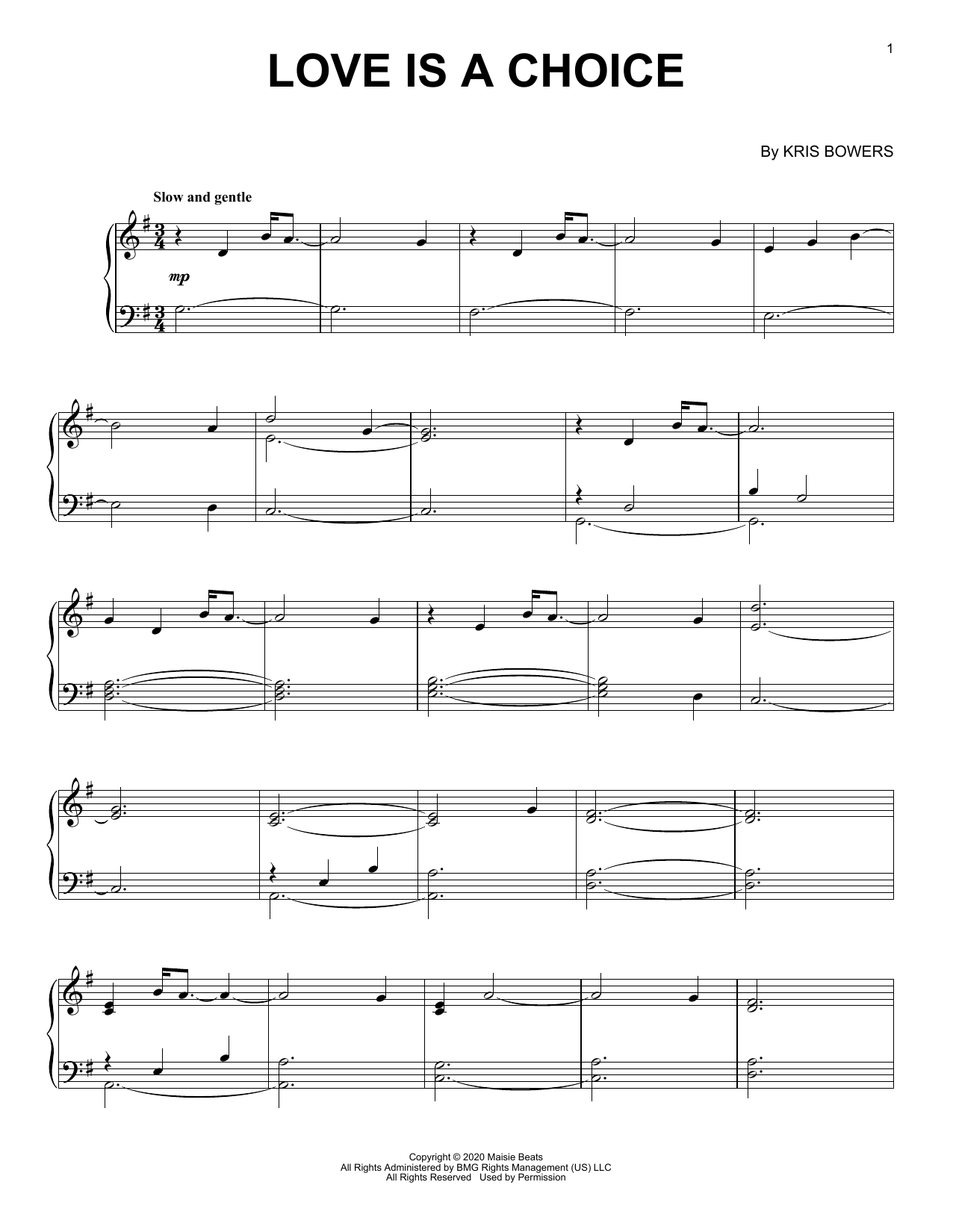 Download Kris Bowers Love Is A Choice (from the Netflix series Bridgerton) Sheet Music and learn how to play Piano Solo PDF digital score in minutes