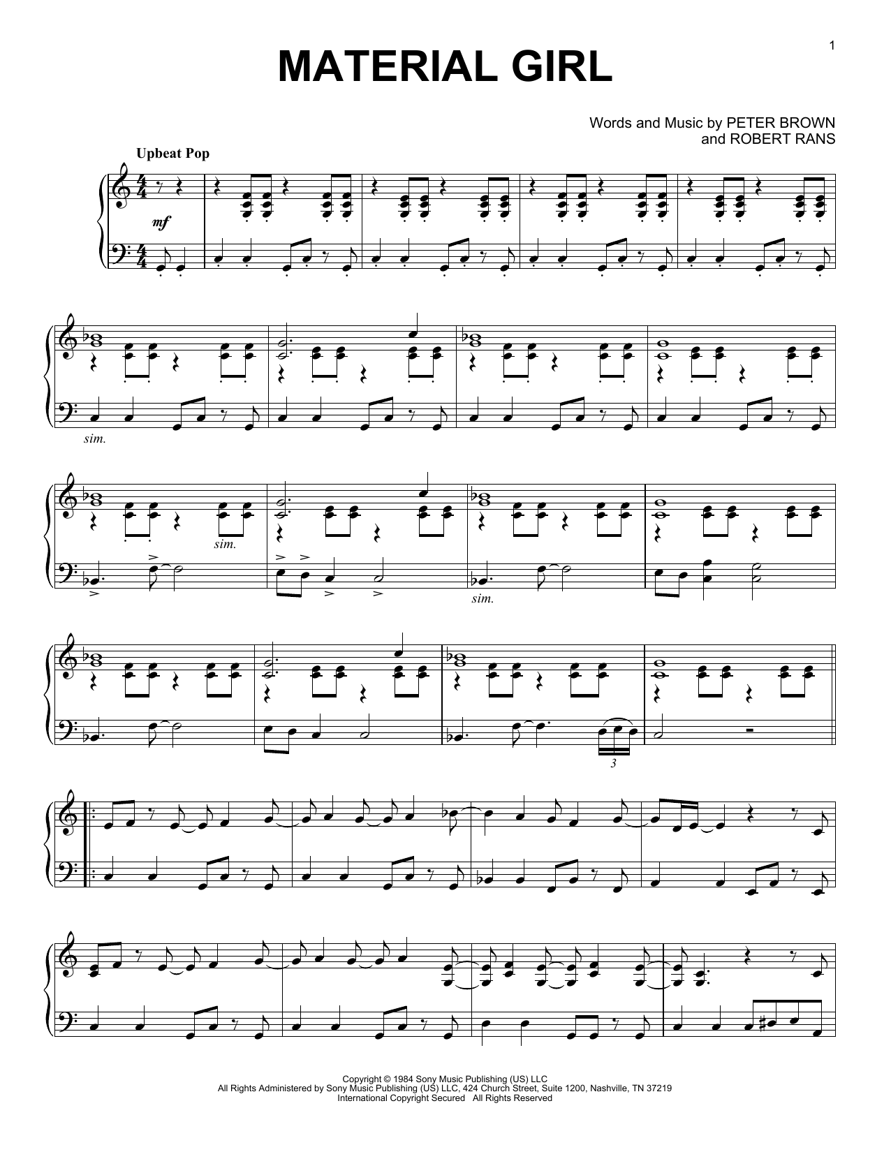 Download Kris Bowers Material Girl (from the Netflix series Bridgerton) Sheet Music and learn how to play Piano Solo PDF digital score in minutes