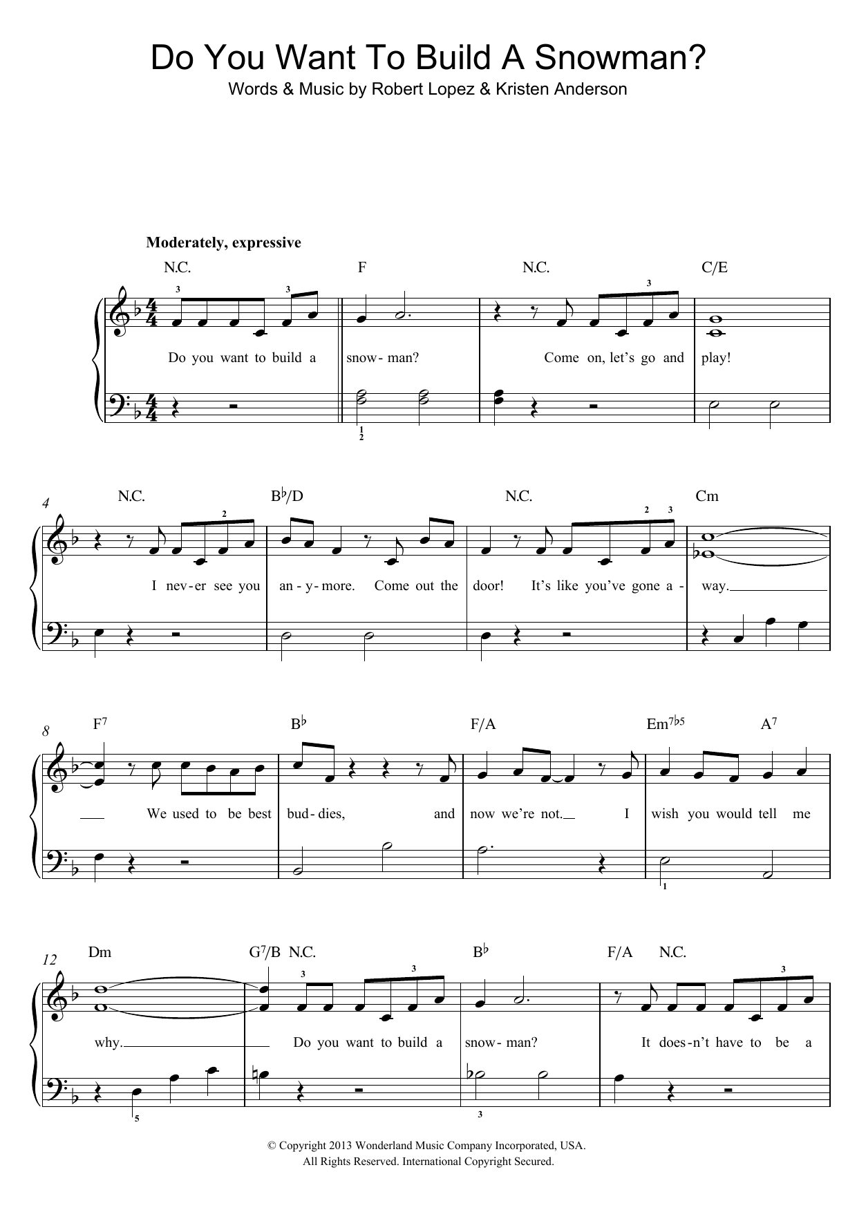 Download Kristen Bell, Agatha Lee Monn & Katie Lopez Do You Want To Build A Snowman? (from Disney's Frozen) Sheet Music and learn how to play Trumpet Duet PDF digital score in minutes