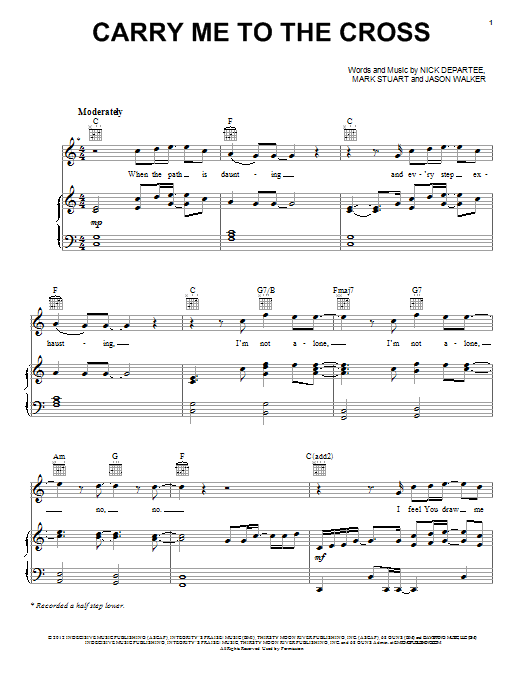 Download Kutless Carry Me To The Cross Sheet Music and learn how to play Easy Guitar Tab PDF digital score in minutes