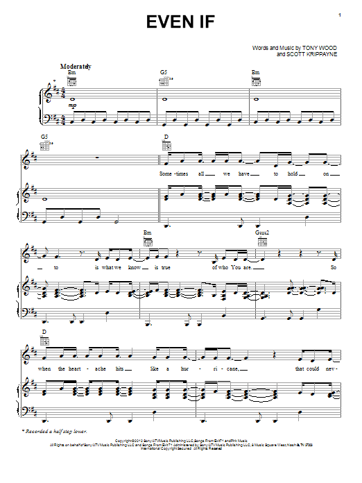 Download Kutless Even If Sheet Music and learn how to play Easy Guitar Tab PDF digital score in minutes