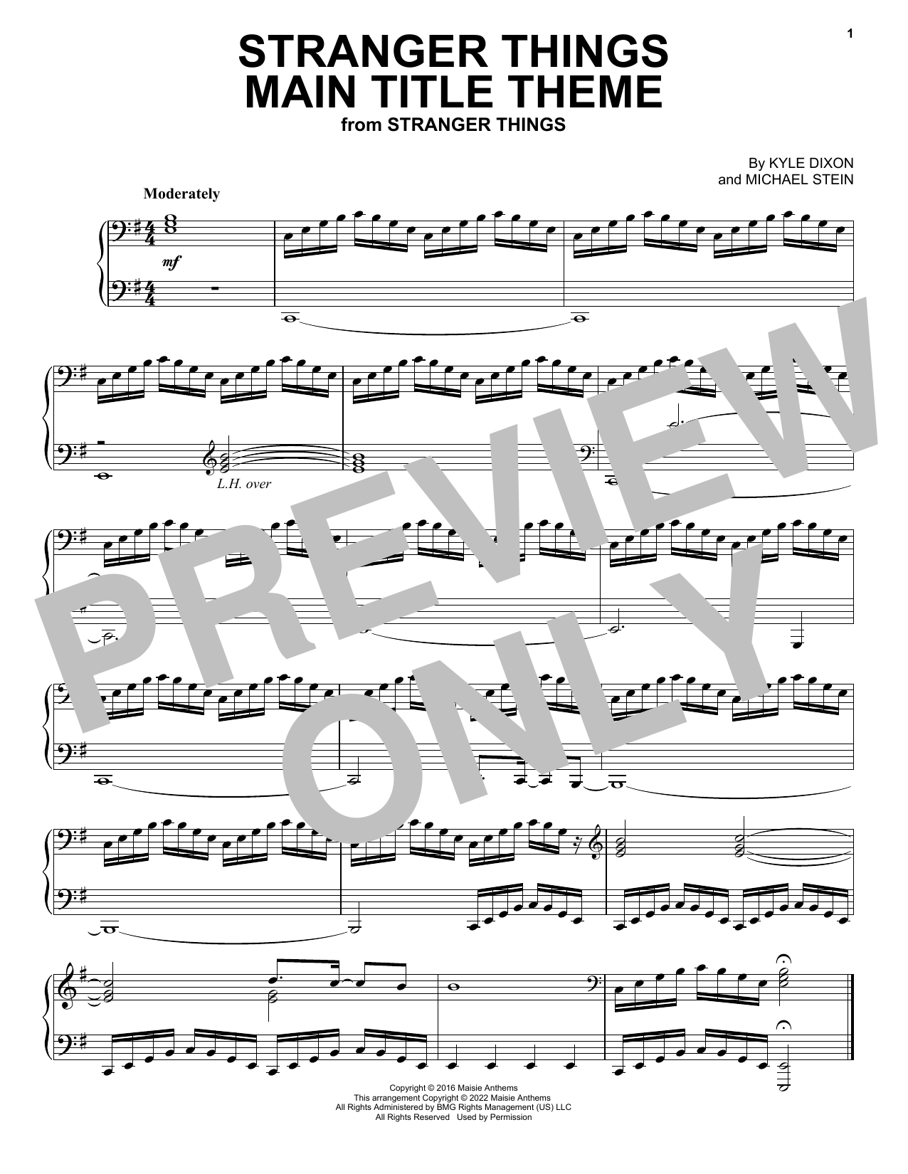 Download Kyle Dixon & Michael Stein Stranger Things Main Title Theme Sheet Music and learn how to play Guitar Tab PDF digital score in minutes