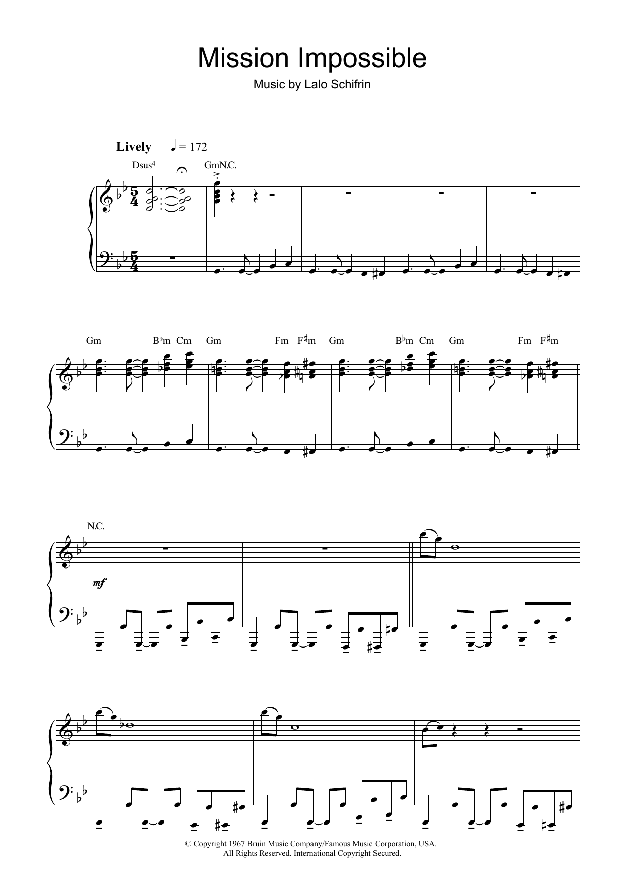 Download Lalo Schifrin Mission: Impossible Theme (Mission Accomplished) Sheet Music and learn how to play Clarinet PDF digital score in minutes