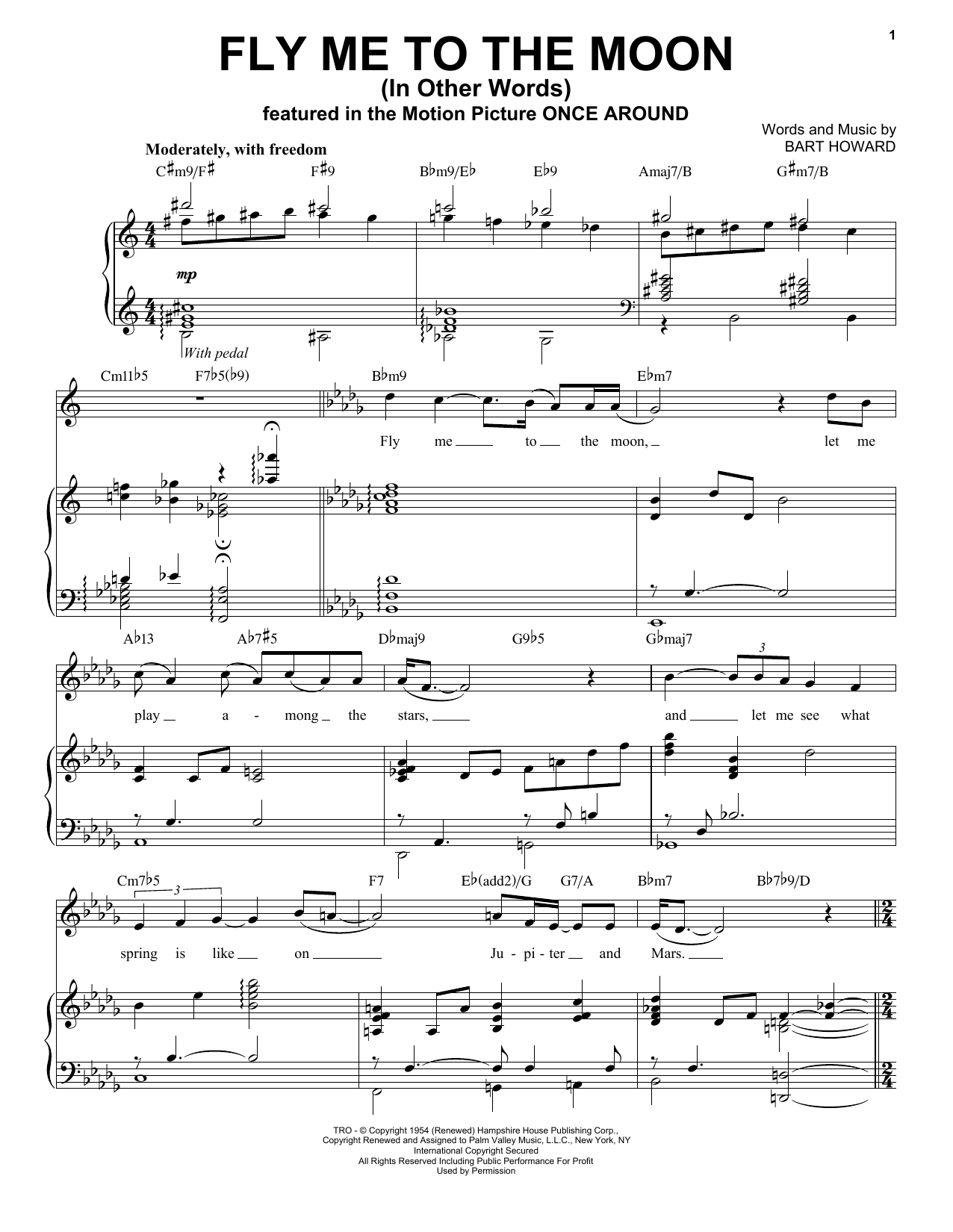 Download Landau Eugene Murphy, Jr. Fly Me To The Moon (In Other Words) Sheet Music and learn how to play Piano, Vocal & Guitar (Right-Hand Melody) PDF digital score in minutes