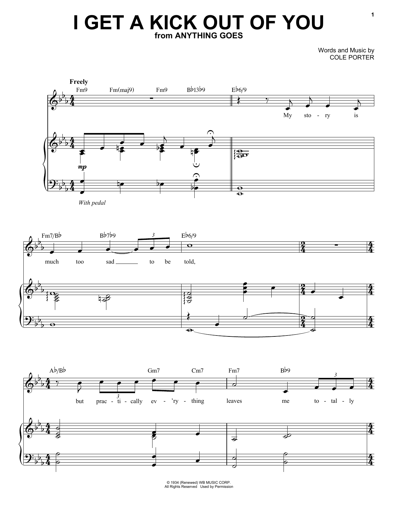 Download Landau Eugene Murphy Jr I Get A Kick Out Of You Sheet Music and learn how to play Piano, Vocal & Guitar (Right-Hand Melody) PDF digital score in minutes