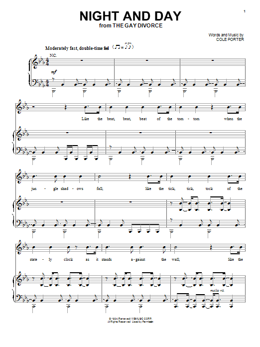 Download Landau Eugene Murphy Jr Night And Day Sheet Music and learn how to play Piano, Vocal & Guitar (Right-Hand Melody) PDF digital score in minutes