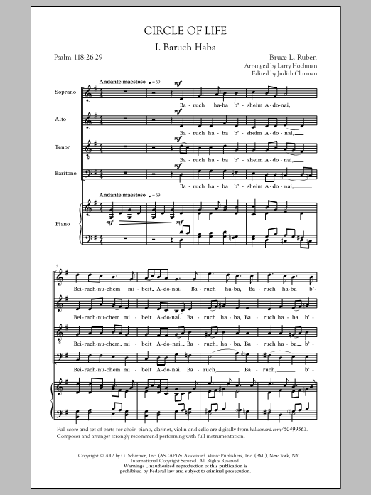 Download Larry Hochman Circle Of Life Sheet Music and learn how to play SATB PDF digital score in minutes