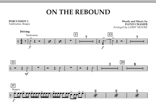 Download Larry Moore On the Rebound - Percussion 2 Sheet Music and learn how to play Orchestra PDF digital score in minutes