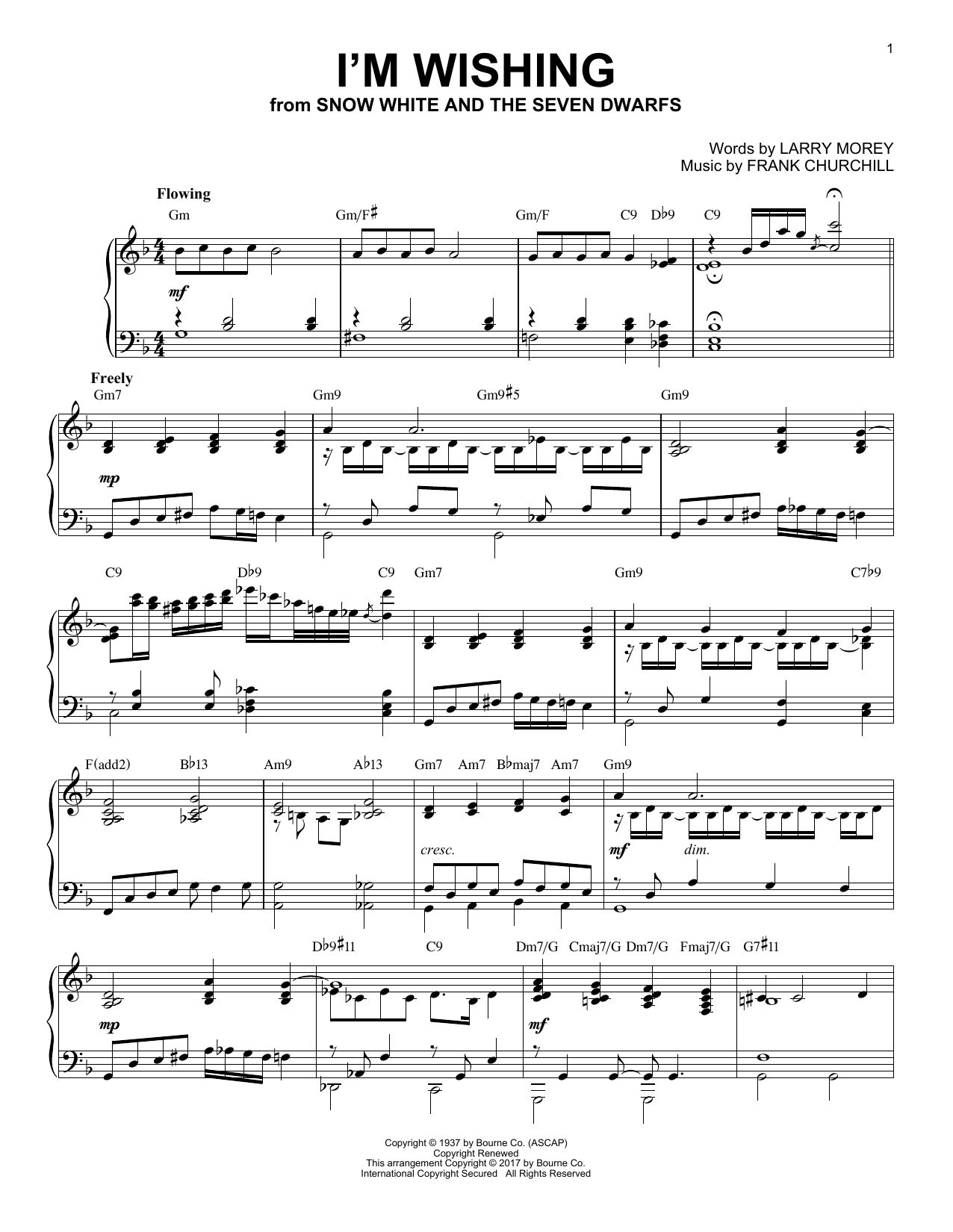 Download Larry Morey I'm Wishing Sheet Music and learn how to play Piano PDF digital score in minutes