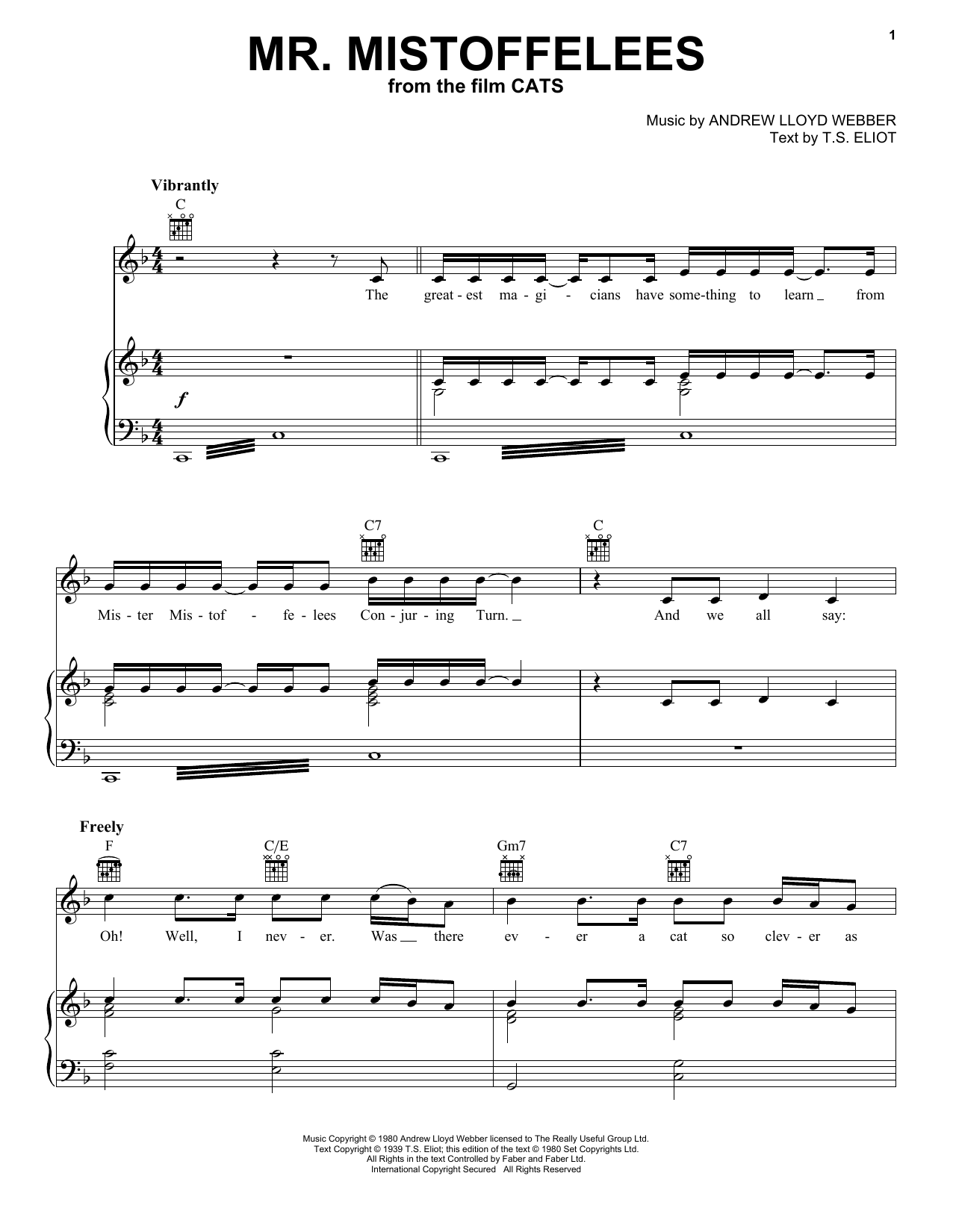 Download Laurie Davidson Mr. Mistoffelees (from the Motion Picture Cats) Sheet Music and learn how to play Easy Piano PDF digital score in minutes