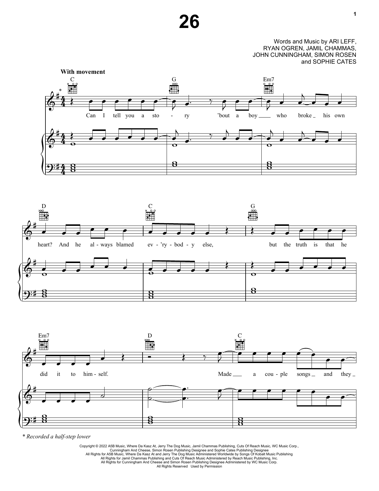 Download Lauv Sheet Music and learn how to play Piano, Vocal & Guitar Chords (Right-Hand Melody) PDF score in minutes