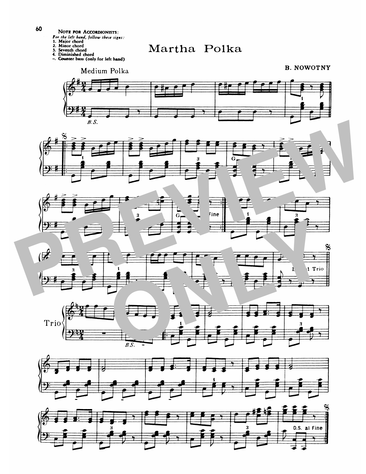 Download Lawrence Welk Martha Polka Sheet Music and learn how to play Piano Solo PDF digital score in minutes