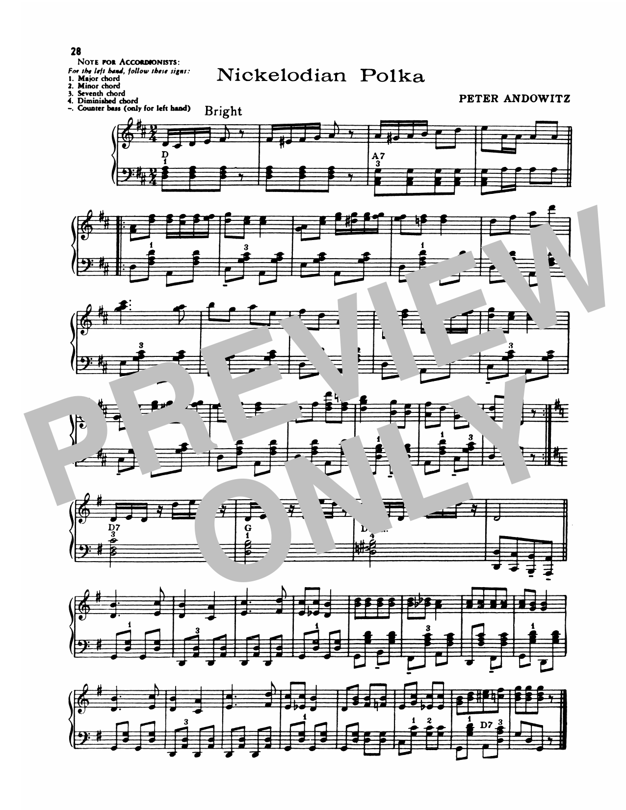 Download Lawrence Welk Nickelodian Polka Sheet Music and learn how to play Piano Solo PDF digital score in minutes